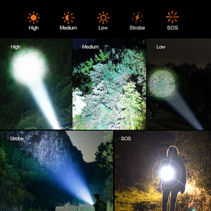 ไฟฉายแรงสูง 20 วัตต์ รุ่นใหม่ ปี 2026 ระยะไกล ปรับซูมได้ ชาร์จซ้ำได้ พกพาสะดวก ไฟฉาย LED แบบยุทธวิธี - Product Image 4