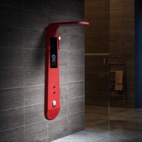 Pluie panneau de douche intelligent tours de colonne en acier inoxydable panneau de douche mural pour salle de bain ensemble de colonne de douche de massage
