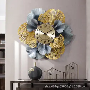 Ginkgo yaprağı ev dekoratif mobilya duvar saati iç tasarım Reloj De Pared