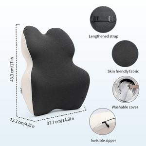 Personalización respaldo y coxis silla de oficina comodidad espuma de memoria ergonómica alto bajo soporte coche cojín trasero asiento <span class=keywords><strong>para</strong></span> dolor de espalda - Product Image 3