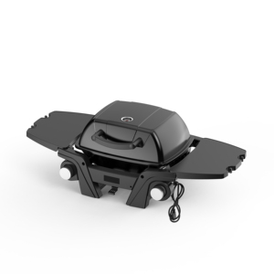 Barbecue électrique portable 2200W de style moderne pour intérieur et extérieur, en <span class=keywords><strong>acier</strong></span>, sans fumée, avec demi-plaque de cuisson - Product Image 1