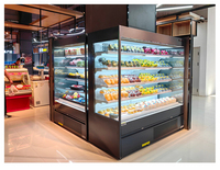 Vitrine Réfrigérée Verticale Commerciale à Rideau d'Air pour Supermarché, Fruits Frais, Légumes, Boissons 304