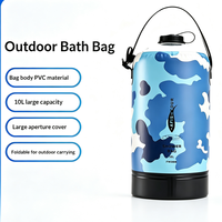 Sac de douche solaire en PVC imperméable, multifonction, pliable, capacité de 10000 L, pochette de bain pour le camping en plein air, chauffe-eau portable