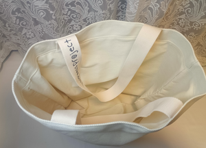 Sac fourre-tout en toile de calicot surdimensionné blanc personnalisé pour femmes avec poche et fermeture éclair, sangle en PP - Product Image 4