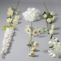 Arrangements floraux en fausse soie blancs pour mariage, décoration de plafond de chapelle, fleurs pour allée centrale, présentoirs pour hôtel