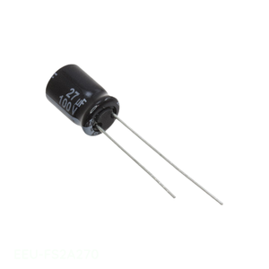 Condensador Original CAP ALUM 27UF 20% 100V RADIAL TH EEU-FS2A270 de Orificio Pasante 27 uF - Product Image 1