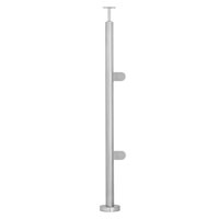 304 316 Garde-corps moderne Inox Balcon Pont Poteaux ronds Garde-corps en verre SS Balustrade