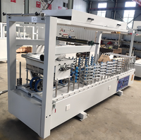 Machine à envelopper les profilés en PVC pour cadre de porte, colle froide 300/600, machine à laminer le bois, machine à envelopper les profilés en MDF