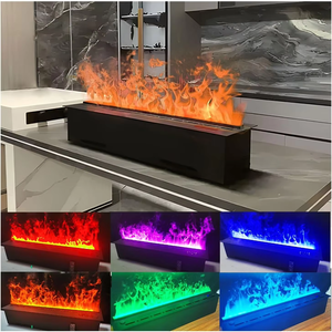 Cheminée <span class=keywords><strong>électrique</strong></span> à vapeur d'eau avec simulation de flamme 3D, murale, avec système de contrôle intelligent - Product Image 2