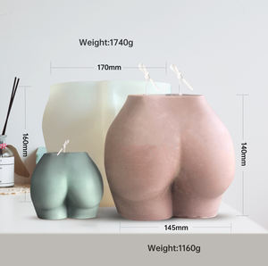 Producto en línea caliente nuevo estilo al por mayor DIY 3D Cuerpo Humano Butt molde resina epoxi arte Sexy culo silicona vela molde pastel - Product Image 6