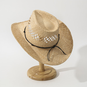 <span class=keywords><strong>Randonnée</strong></span> et pêche motif <span class=keywords><strong>de</strong></span> tissage ouvert femmes tissé à la main raphia paille Cowgirl <span class=keywords><strong>chapeau</strong></span> occidental avec perle <span class=keywords><strong>de</strong></span> conque - Product Image 3