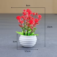 Mini-plante artificielle en plastique d'eucalyptus transfrontalier, ornement floral pour la décoration de la maison, du salon et du bureau