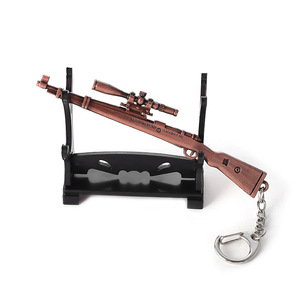 <span class=keywords><strong>Porte</strong></span>-clés en métal de simulation, pistolet de jeu de simulation en alliage de zinc, vente chaude - Product Image 6