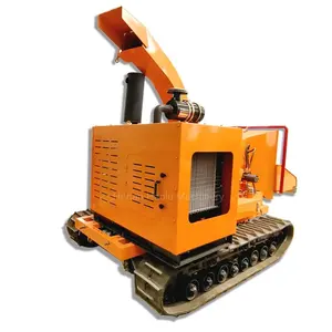 Industrial mobile diesel wood timber chipper shredder sawdust wood crusher hammer mill