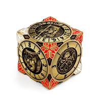 Dés polyédriques en alliage de zinc à 6 faces, coins arrondis, pour RPG, Cosplay, DND, Dungeons & Dragons, jeux de cartes et de société, pièce unique