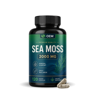 Capsules d'algues marines : Supplément immunitaire superalimentaire à base d'algues irlandaises et de racine de bardane de qualité supérieure |   Capsules de mousse de mer en marque privée OEM/ODM