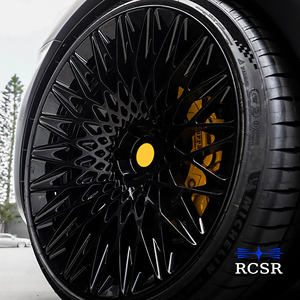 RCSR Anpassbare Schmiedefelgen Glänzend Schwarz 18 20 22 26 Zoll 5x112 5x114,3 5x120 6x139,7 PKW-Räder für Porsche - Product Image 2