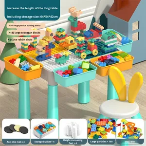 Çok fonksiyonlu büyük parçacık yapı taşı masa için 4-6 yaş erkek kız eğitim erken öğrenme oyunu yapılan plastik - Product Image 3