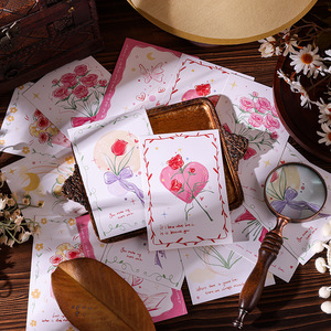 Tarjeta postal de flores, ramo de flores, tarjeta de felicitación, bendición, tarjetas postales plegables universales con flores pequeñas, impresión personalizada - Product Image 1