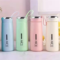 Zogift Tasse isotherme portable 400 ml en verre double paroi pour étudiants et activités extérieures, cadeau d'affaires scellé, vente chaude