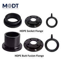PE100 Raccords en HDPE en matériau vierge Adaptateur de bride 160MM pour l'alimentation en eau Extrémité de tuyau en plastique haute pression SDR17 PN10