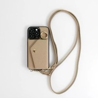 Étui de téléphone avec cordon et emplacements multiples pour cartes pour iPhone 14 15 16 Pro Max Plus