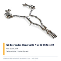 Système d'échappement Catback Valvetronic SS304 avec silencieux pour Mercedes Benz C280 C300 W204 3.0 2008-2014 Sonorisation Sportive