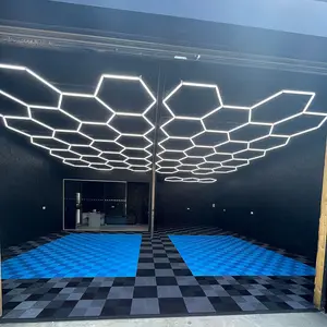 Easy-To-Install Honeycomb Car Detailing Ceiling Light Garage Lamp Hexagon Led Light