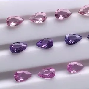 YZ Hot Selling Custom Loose Sapphire Rainbow Natural Stone Purple Natural Sapphire Jewelry Accessories