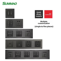Système de contrôle vocal pour hôtel Smart Home fort courant 10A 240V WiFi grande carte PC sans bordure lumière tactile WiFi Switch
