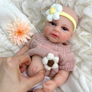 Muñeca Bebé <span class=keywords><strong>Reborn</strong></span> Realista de 12 Pulgadas, de Silicona Suave, Abrazable y Reconfortante, Ayuda para la Interacción Padres-Hijos, Descuento por <span class=keywords><strong>Compra</strong></span> al por Mayor - Product Image 5