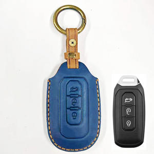 Porte-clés en cuir sans clé avec porte-clés pour Ford Territory 2023 <span class=keywords><strong>2022</strong></span> 2021 - Product Image 1