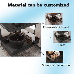 Vbosr Angolo Magico con Chiusura Morbida, Moderno Armadio <span class=keywords><strong>Dispensa</strong></span> in Alluminio, Cestello Estraibile Idraulico per Mobili da Cucina Modulari - Product Image 5