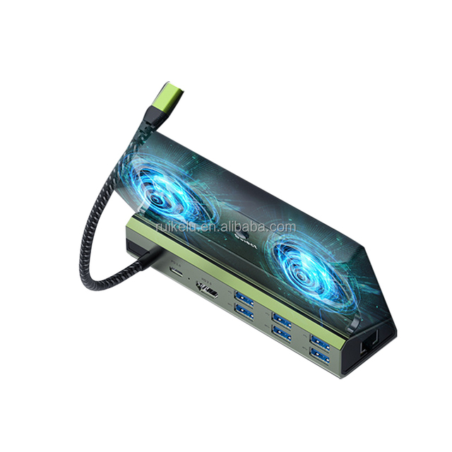 V262 9in1 Type-C HD 4k 60hz 3.0 2.0 USB Hubs for Steam Deck/ROG Ally/Switch 2 Handheld Console Dock with PD 100w Charging RJ45