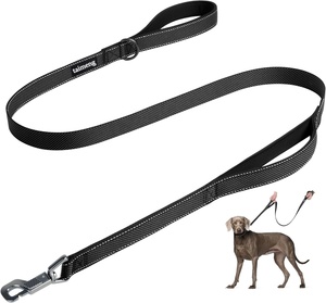 Obral besar tali kerah anjing panjang dapat diatur gesper logam lepas cepat kerah hewan peliharaan latihan tali leher anjing taktis berjalan - Product Image 6
