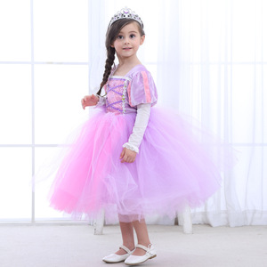 Q187 Style européen filles Costume princesse Halloween fête porter <span class=keywords><strong>raiponce</strong></span> Costume déguisements pour les filles - Product Image 6
