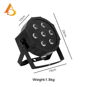 Equipo de Efectos Escénicos, Luz LED Par 7x18w RGBAW UV 6 en 1, Lente Grande de Plástico, Luz LED Par - Product Image 5