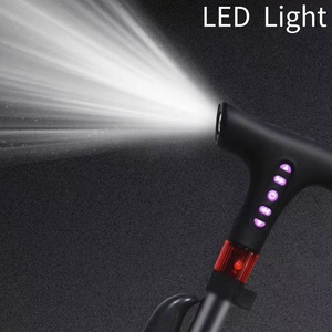 Bastón Plegable Negro con Bluetooth Inteligente, Luz LED, Alarma, Radio FM, Base Estable, Ligero y Ajustable - Product Image 5