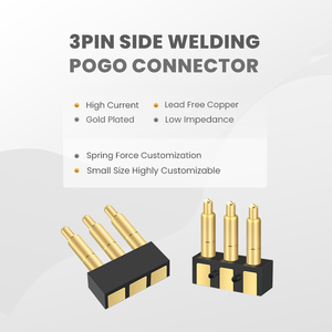 3PIN altın kaplama bakır bahar prob 9mm yükseklik SMD akıllı cihazlar için yan dağı POGO <span class=keywords><strong>PIN</strong></span> konnektörleri - Product Image 3