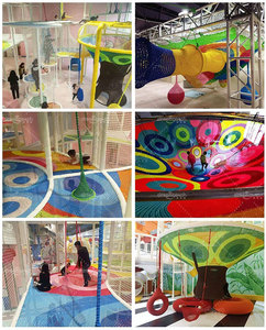 Trẻ Em Hấp Dẫn Thương Mại Sân Chơi Trong Nhà Thiết Bị Trẻ Em Sân Chơi Trong Nhà Spider Web Climbing Net - Product Image 6