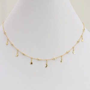 2023 regalo di natale Moon star charm <span class=keywords><strong>collana</strong></span> girocollo con nappe per gioielli da donna - Product Image 1
