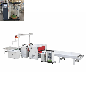 Ligne de production de machines automatiques de collage et de laminage à chaud PUR pour le PVC, le papier, le MDF, le contreplaqué, les armoires murales - Product Image 1