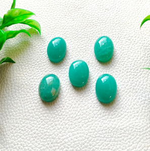 Lot de cabochons en amazonite-Pierres précieuses naturelles ovales polies à la main de qualité AAA avec jeu de couleurs pour la fabrication de bijoux (10 pièces) - Product Image 5