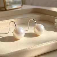 Boucles d'oreilles pendantes en perles d'eau douce Edison de 10-11 mm à fort lustre, avec crochet en argent sterling S925 plaqué rhodium