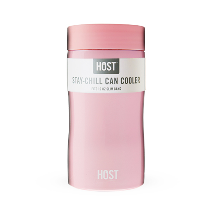 HOST Stay-Chill Slim Can Cooler in Peony Stainless Steel Tumbler
