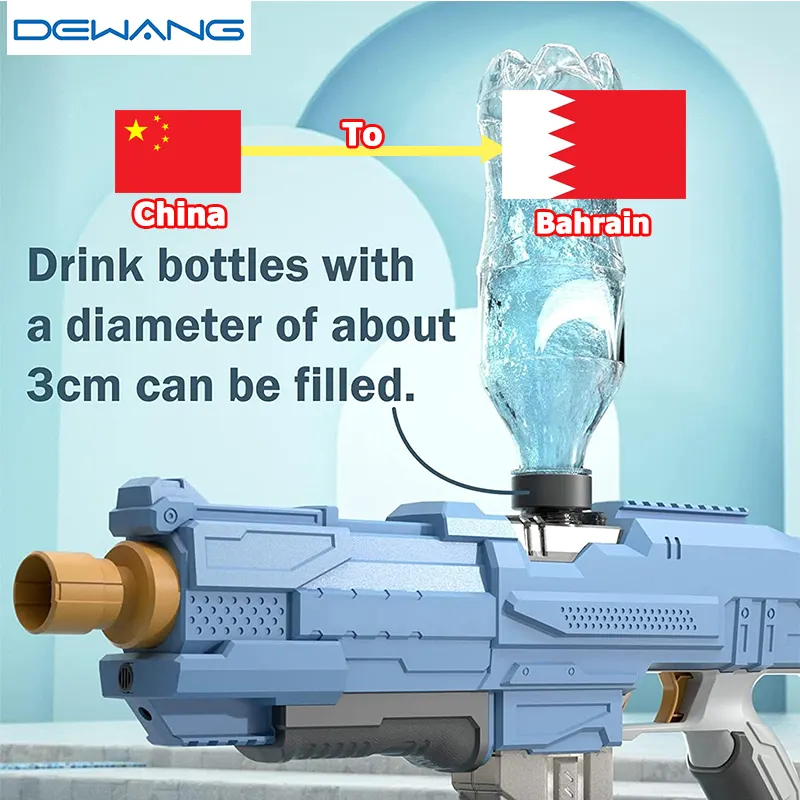 Dewang agente venta DDP puerta a puerta envío a los Emiratos Árabes Unidos Dubai recargable eléctrico automático pistola de agua de juguete