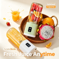 Mixeur-presse-agrumes portable rechargeable autonettoyant, mini mixeur électrique pour smoothies aux fruits, lames en acier inoxydable, corps transparent étanche, idéal pour camping-car