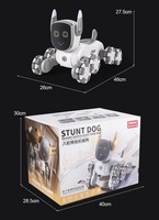 Perro Robot de Ocho Ruedas, Educativo, de Plástico, Inteligente, con Sonido y Luz Activados por Voz
