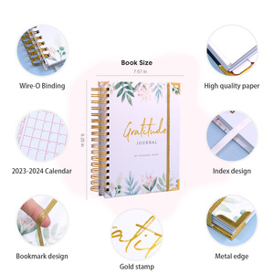 Tùy chỉnh in ấn bìa cứng xoắn ốc lòng biết ơn tự chăm sóc kế hoạch biểu hiện cầu nguyện bài giảng Tạp Chí sữa máy tính xách tay in ấn - Product Image 3