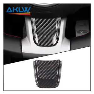 Consola central de fibra de carbono Real, Base de volante con ranura en V, pegatina de Panel <span class=keywords><strong>cuadrado</strong></span> para <span class=keywords><strong>Fiat</strong></span> 595 2022, accesorios de Interior de coche - Product Image 1